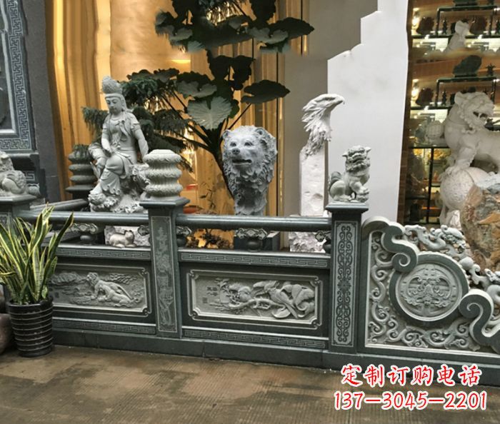 大连精美仿古石栏板雕塑