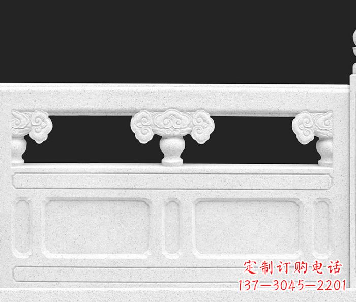 大连公园景观汉白玉石雕栏板 (3)