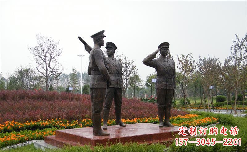 大连金属警察雕塑——荣耀守护社会治安!