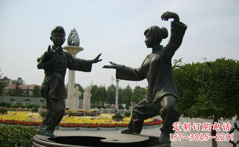 大连艺术精灵传统太极拳铜雕