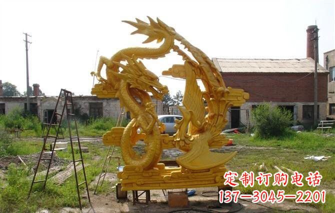 大连产品名称“象征吉祥，唤醒美好——中领雕塑铜雕龙凤呈祥”