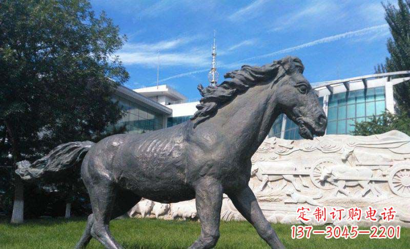 大连马动物铜雕塑