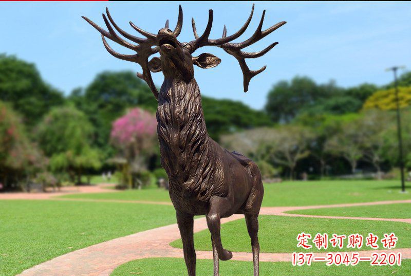 大连梅花鹿铜雕制作