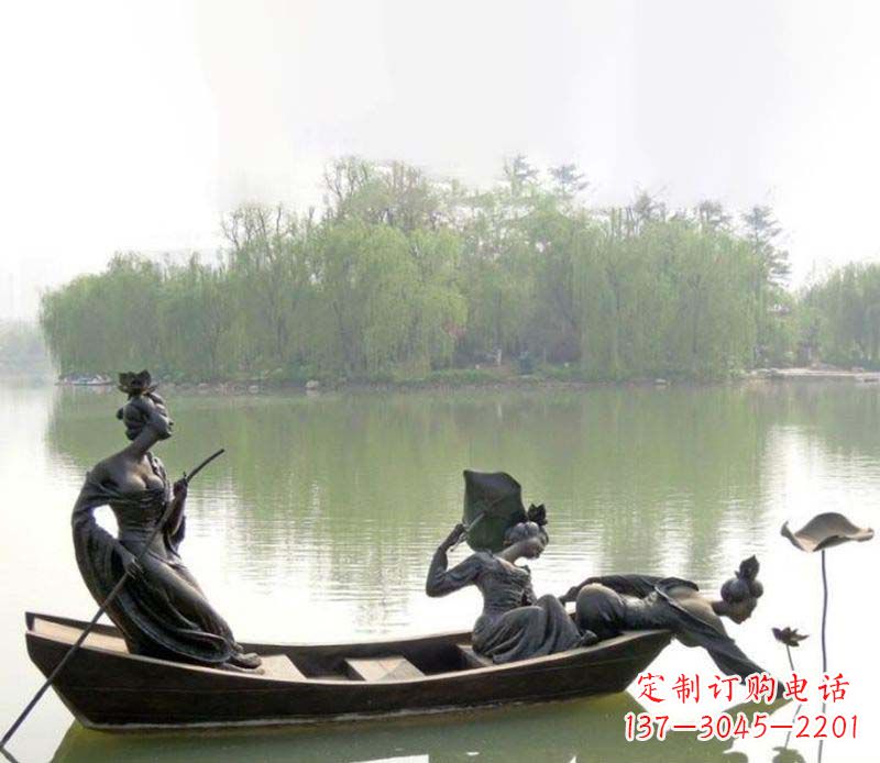 大连百年静静秀—美女铜雕