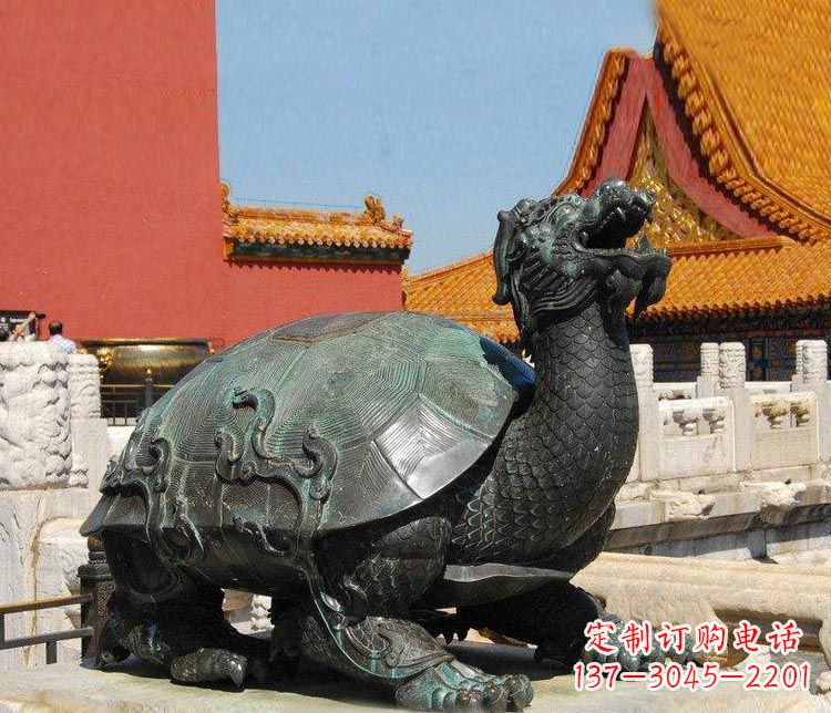 大连精美铜雕龙龟,给你公园独特色彩