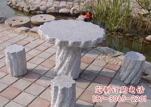 大连公园石桌凳 (2)