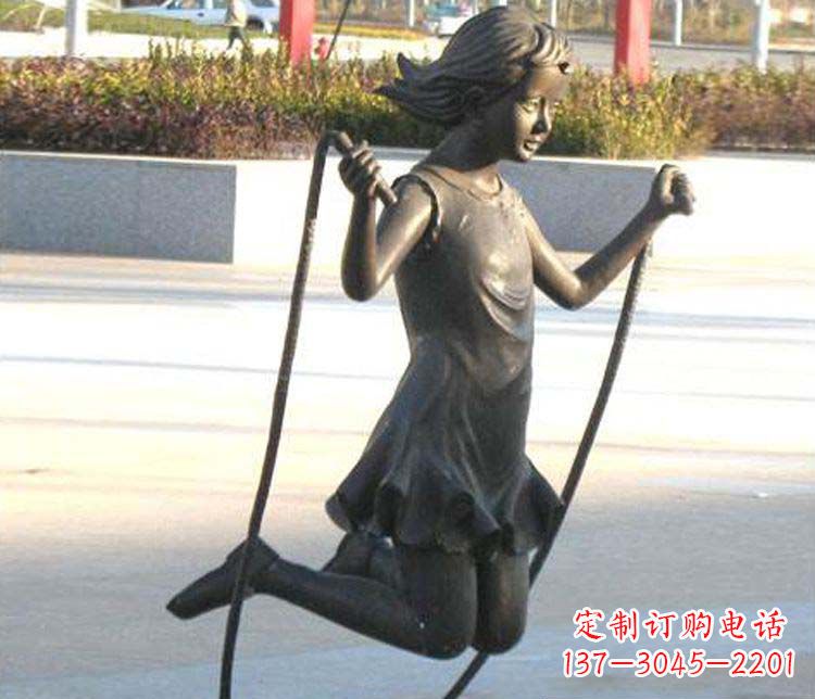 大连汇聚灵动的青春,唯美女孩铜雕