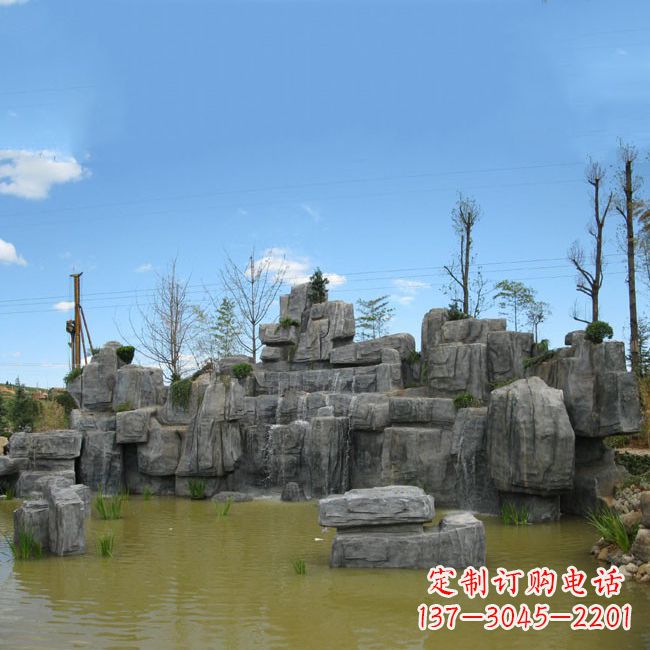 大连公园园林仿真假山流水景观雕塑