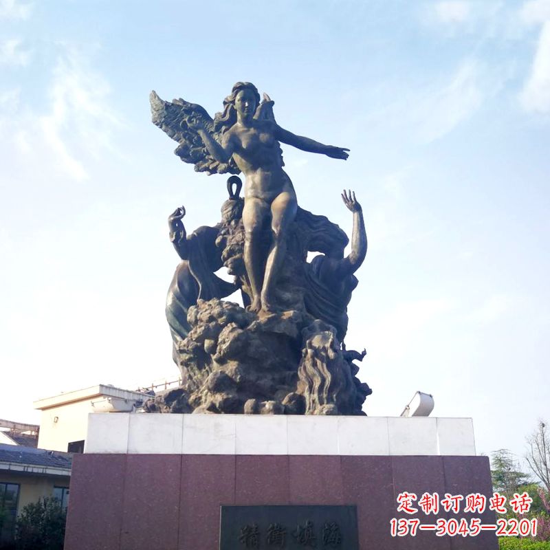 大连公园园林神话传说“精卫填海”景观雕塑