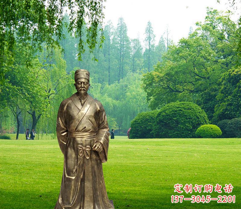 大连李时珍铜雕,精美古典雕塑定制