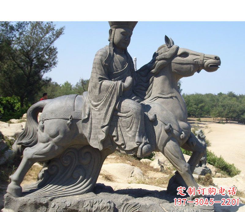 大连中领雕塑：古代人物唐僧骑马雕塑
