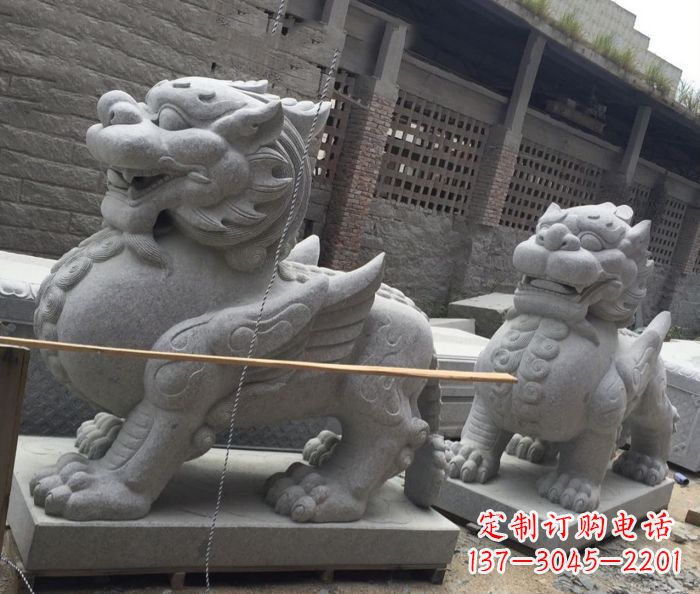 大连中领雕塑–精美的古代神兽大理石貔貅雕塑