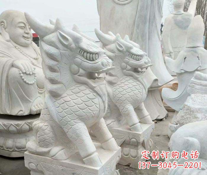 大连中领雕塑麒麟石雕：传承古典韵味