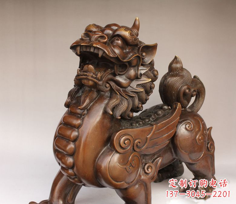 大连古代神兽貔貅铜雕