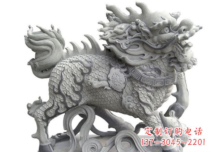 大连中领雕塑|精美古典麒麟雕塑
