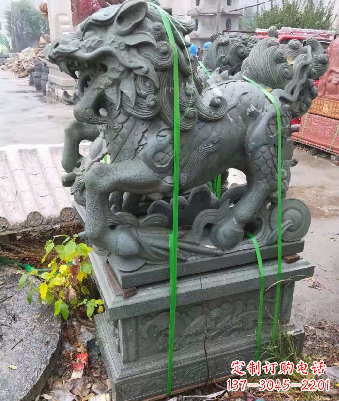 大连古代神兽麒麟石雕 (4)