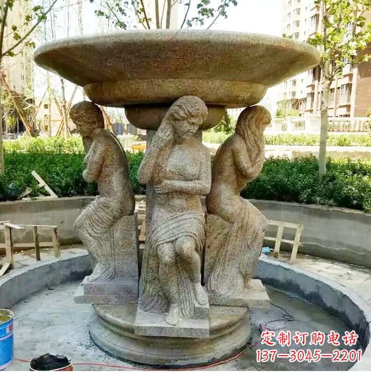 大连古典石雕喷泉精美雕塑