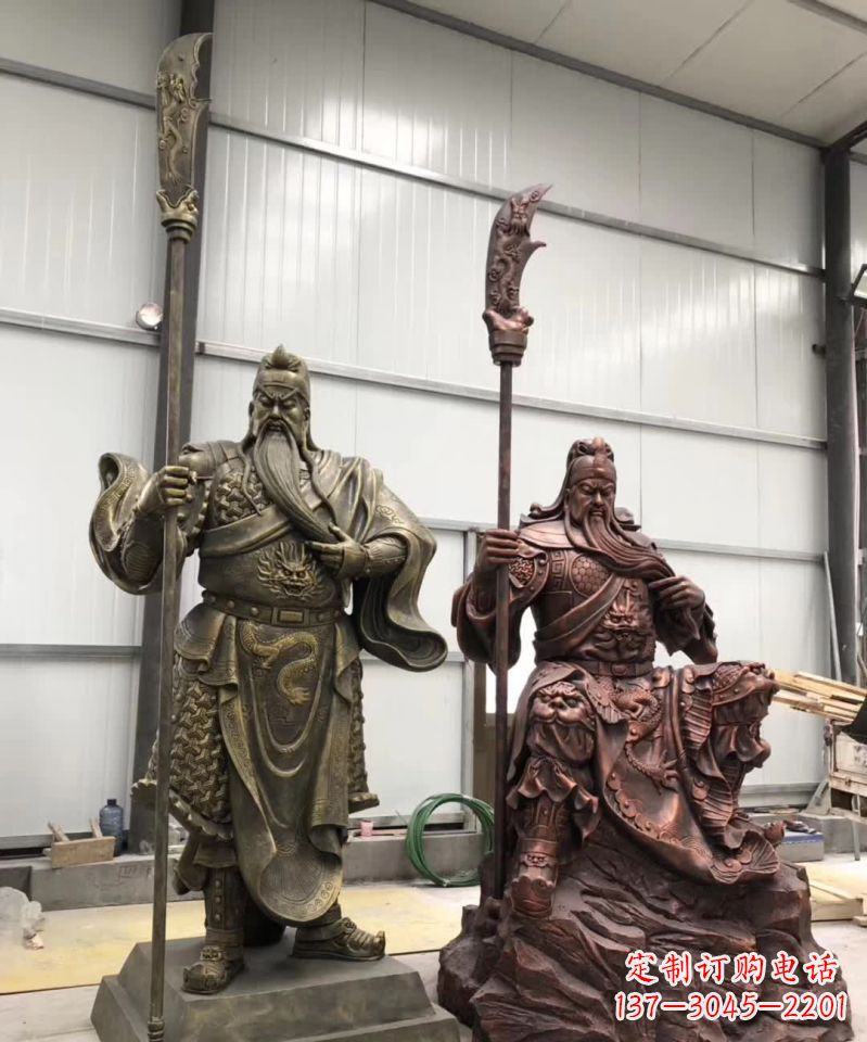 大连关公人物铜雕1