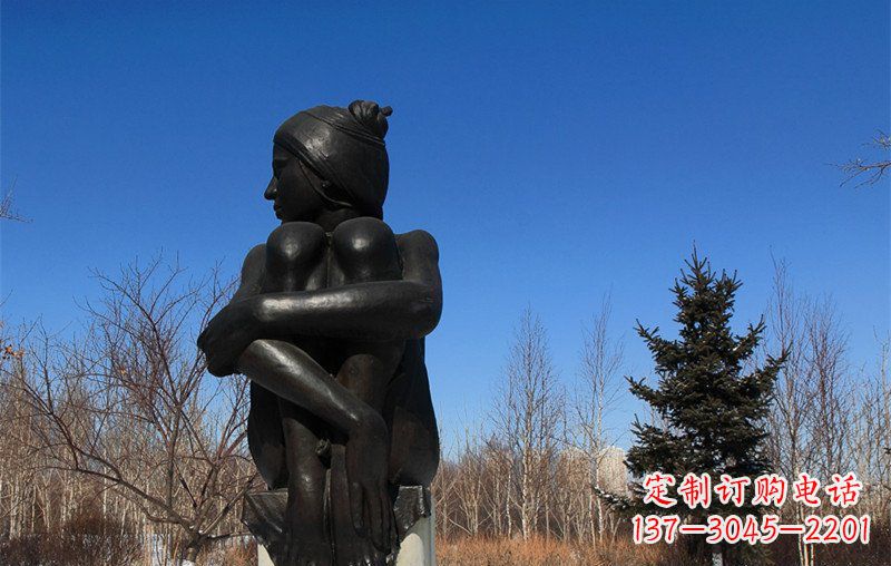 大连浪漫优雅的女孩铜雕