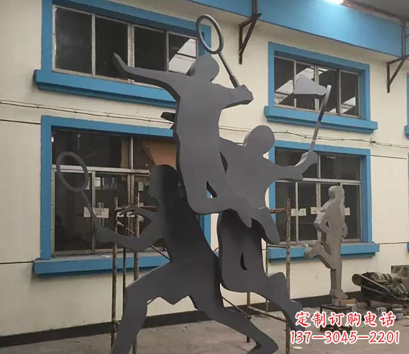 大连不锈钢羽毛球运动雕塑