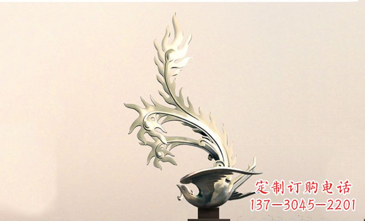 大连精致的不锈钢凤凰雕塑