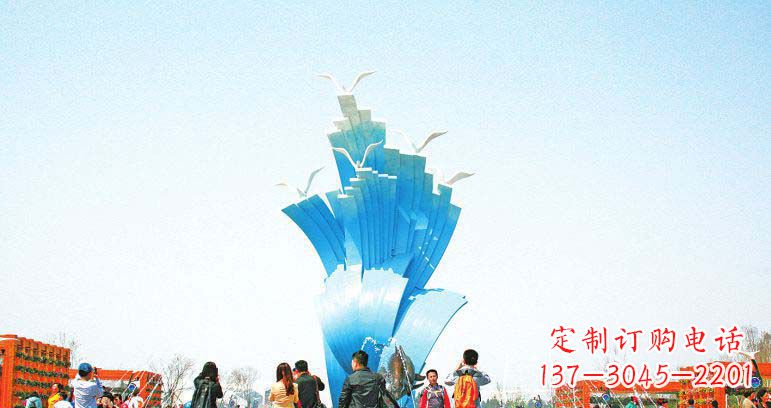 大连光彩熠熠的海鸥雕塑