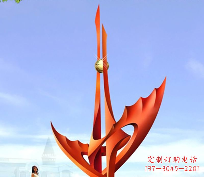 大连不锈钢火炬抽象雕塑