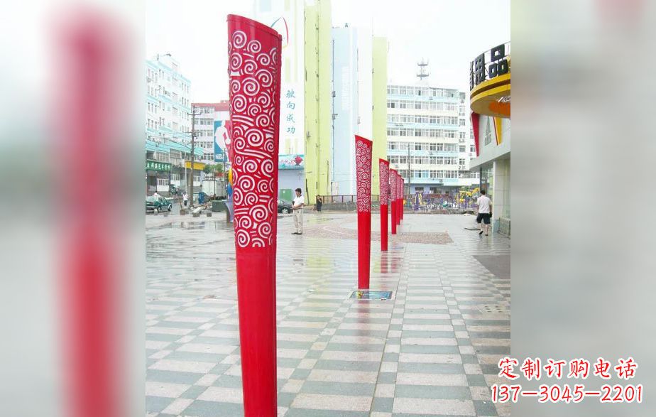 大连广场不锈钢火炬雕塑