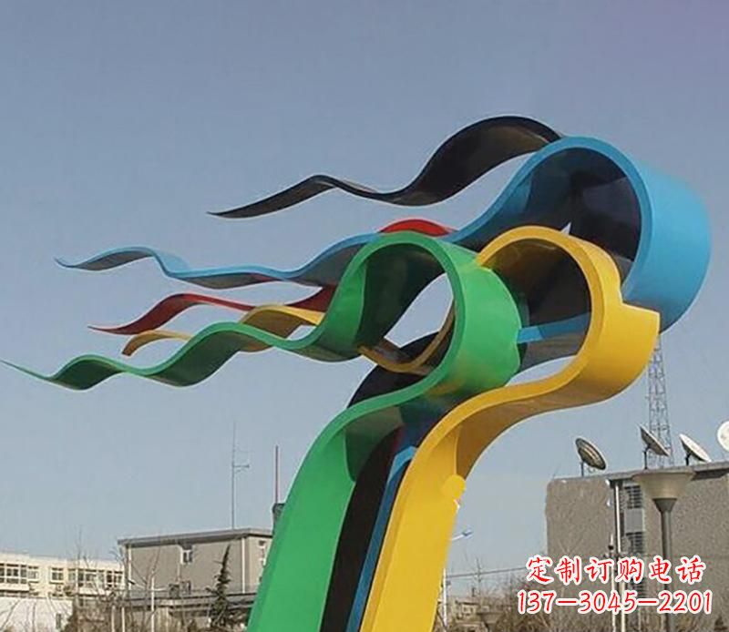 大连现代时尚飘带景观雕塑