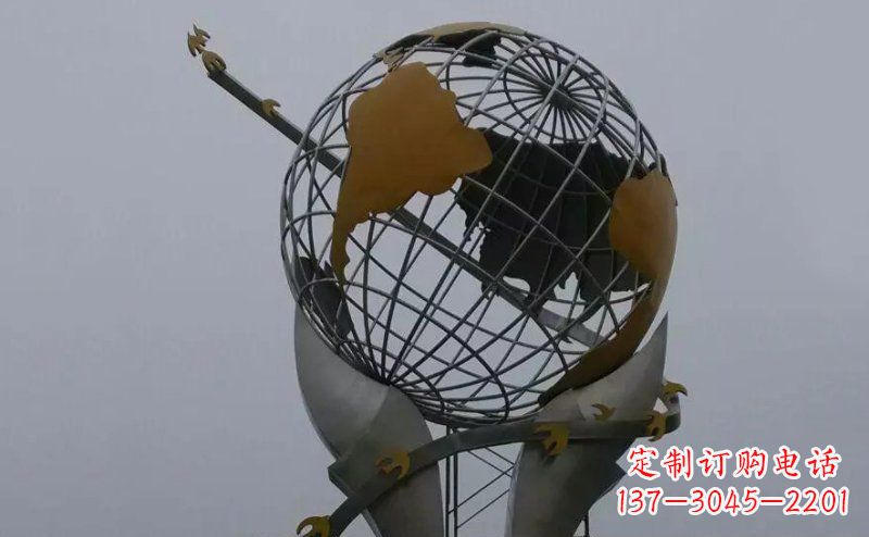 大连不锈钢大地手托雕塑