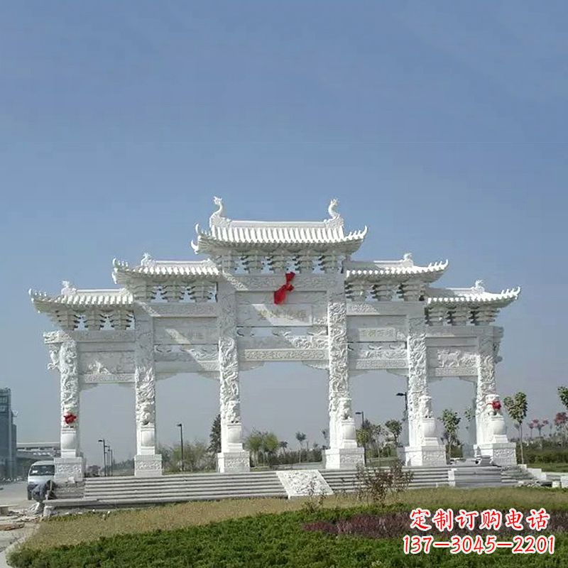 大连精美石牌坊雕塑,美化您的空间