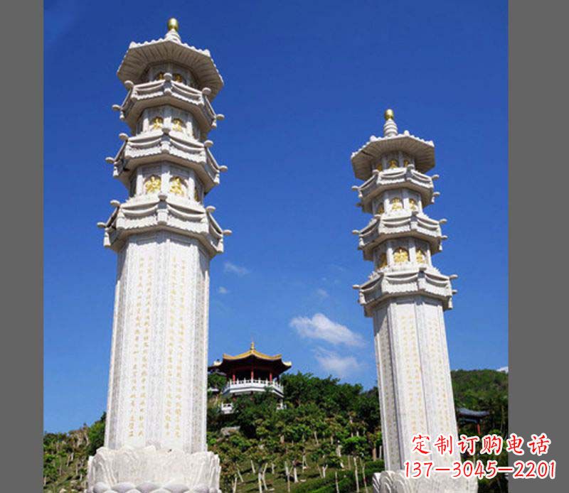 大连广场景观大理石宝塔石雕