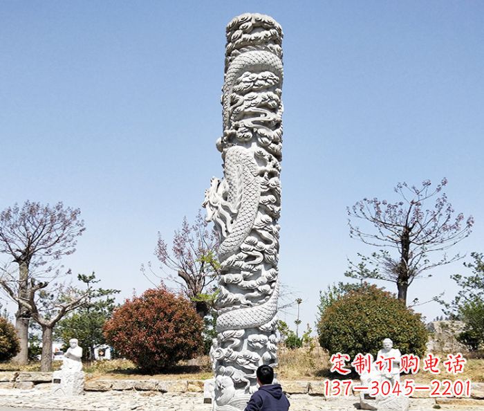 大连欣赏传统工艺的极致雕塑——大理石盘龙柱石雕