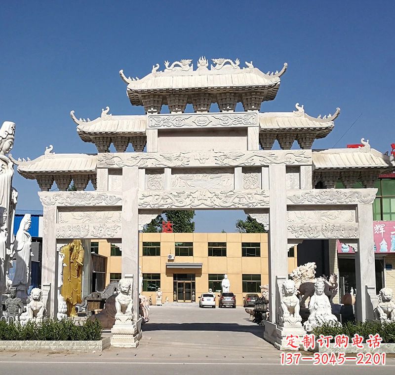 大连广场石雕牌坊:品质卓越的牌坊雕塑