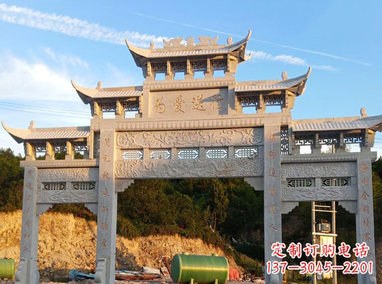 大连海北石雕牌坊——高品质定制雕塑