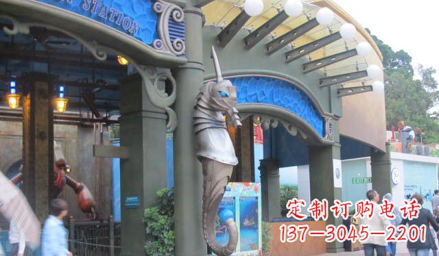 大连海马铜雕