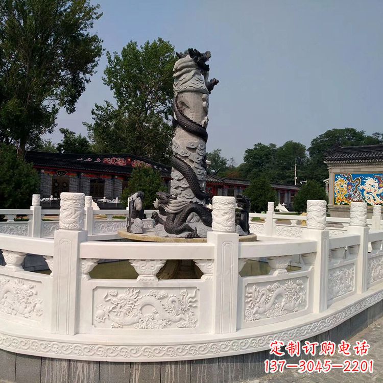 大连汉白玉石雕刻护栏，精美而别致