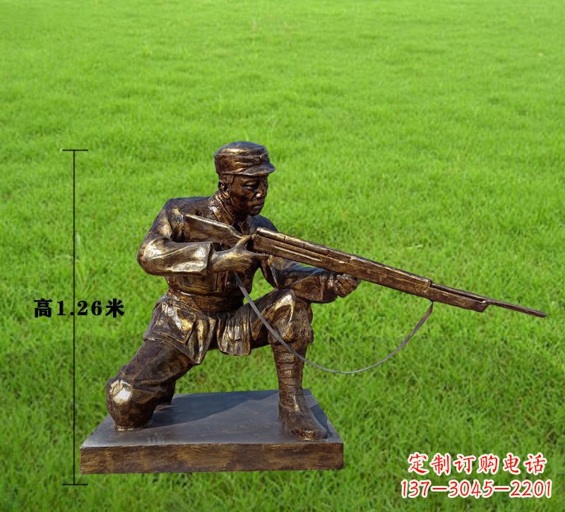 大连纪念红军铜像,精美文物雕塑
