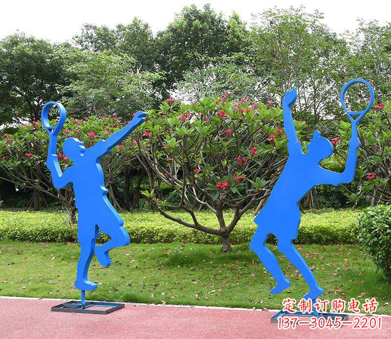 大连不锈钢羽毛球人物雕塑