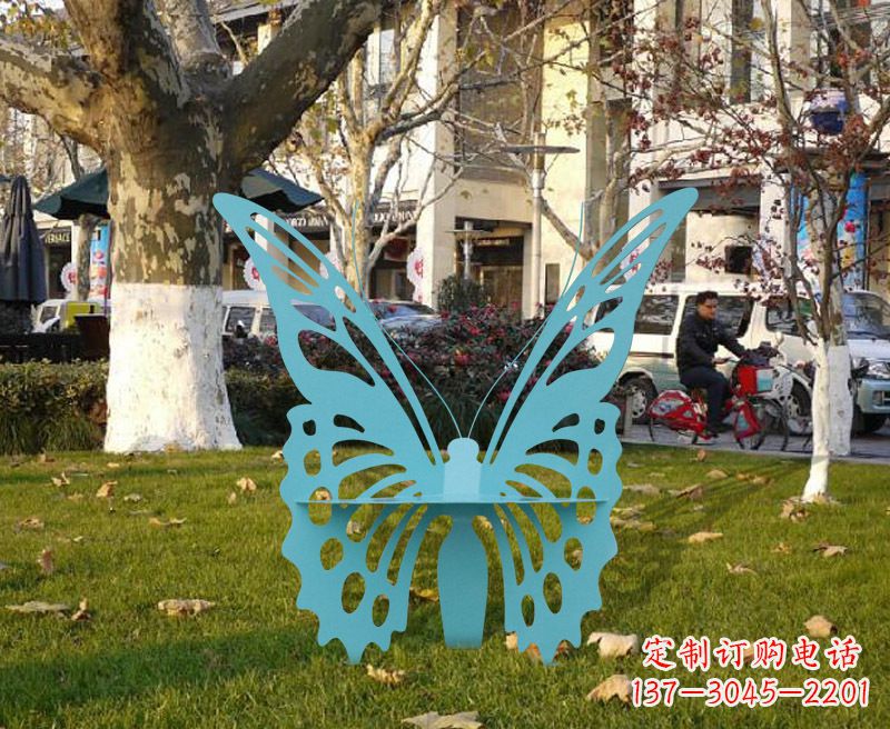 大连户外园林不锈钢蝴蝶造型座椅椅子