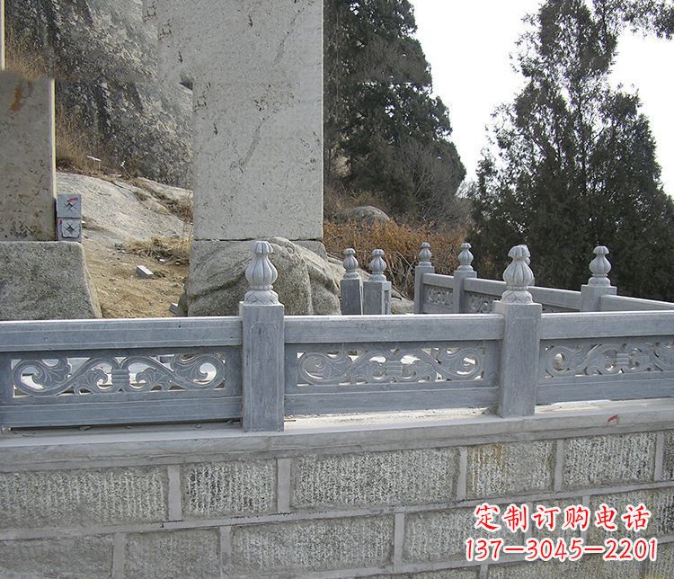 大连护城河大理石栏板石雕_2