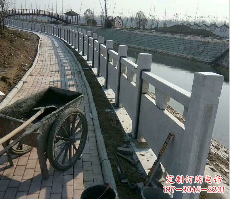大连护城河大理石栏杆石雕