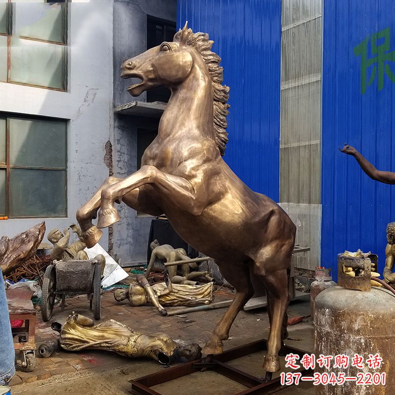 大连高端手工黄铜马雕塑