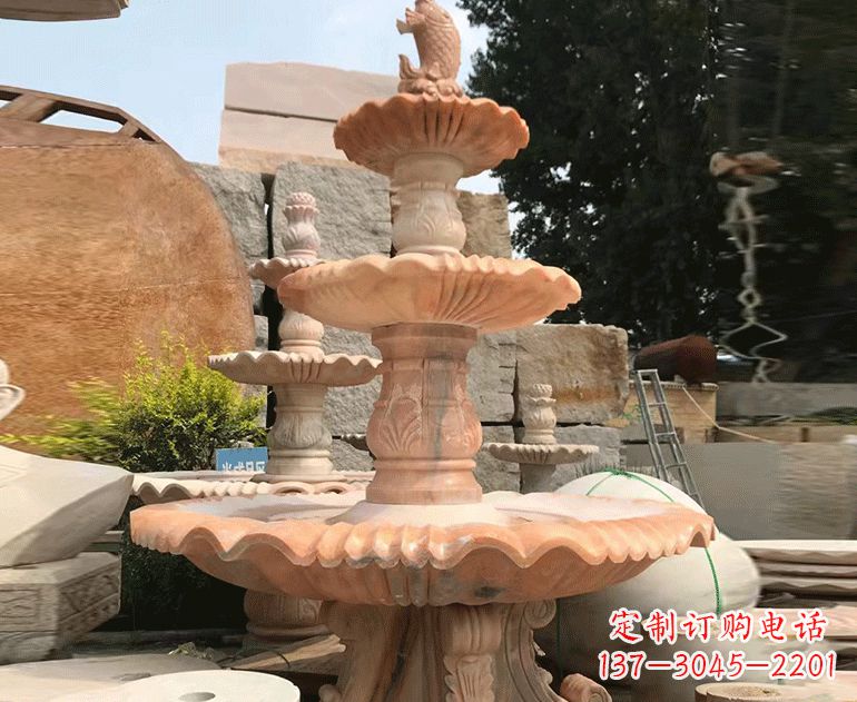 大连精美的黄锈石喷泉雕塑黄锈石喷泉雕塑是一种…