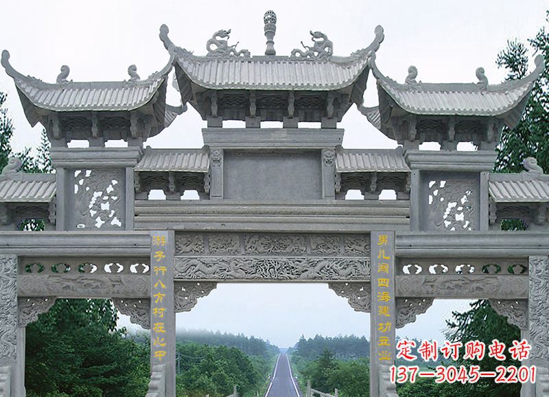 大连追求完美的金昌石雕牌坊雕塑
