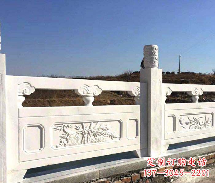 大连景区汉白玉石浮雕栏板 (2)