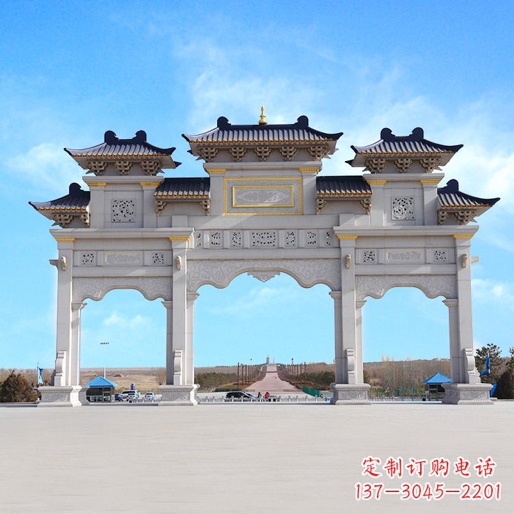 大连牌坊雕塑定制，让您的景点更出彩