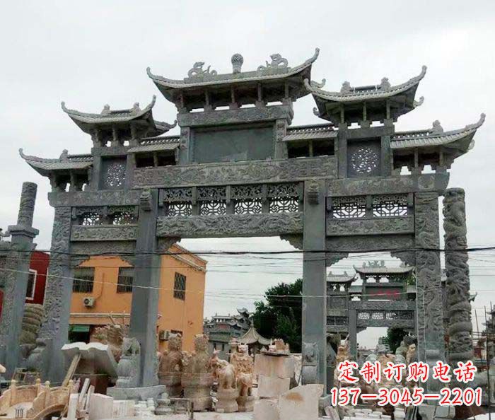 大连石雕牌坊,精致雕塑让你完美点缀