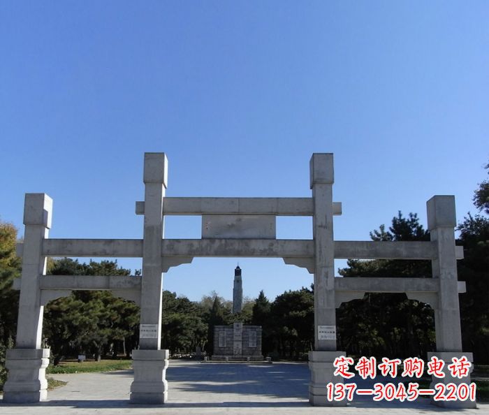 大连中领雕塑石雕牌坊定制