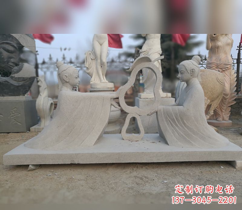 大连选择传统工艺,重现古代大臣孔融的精致雕塑